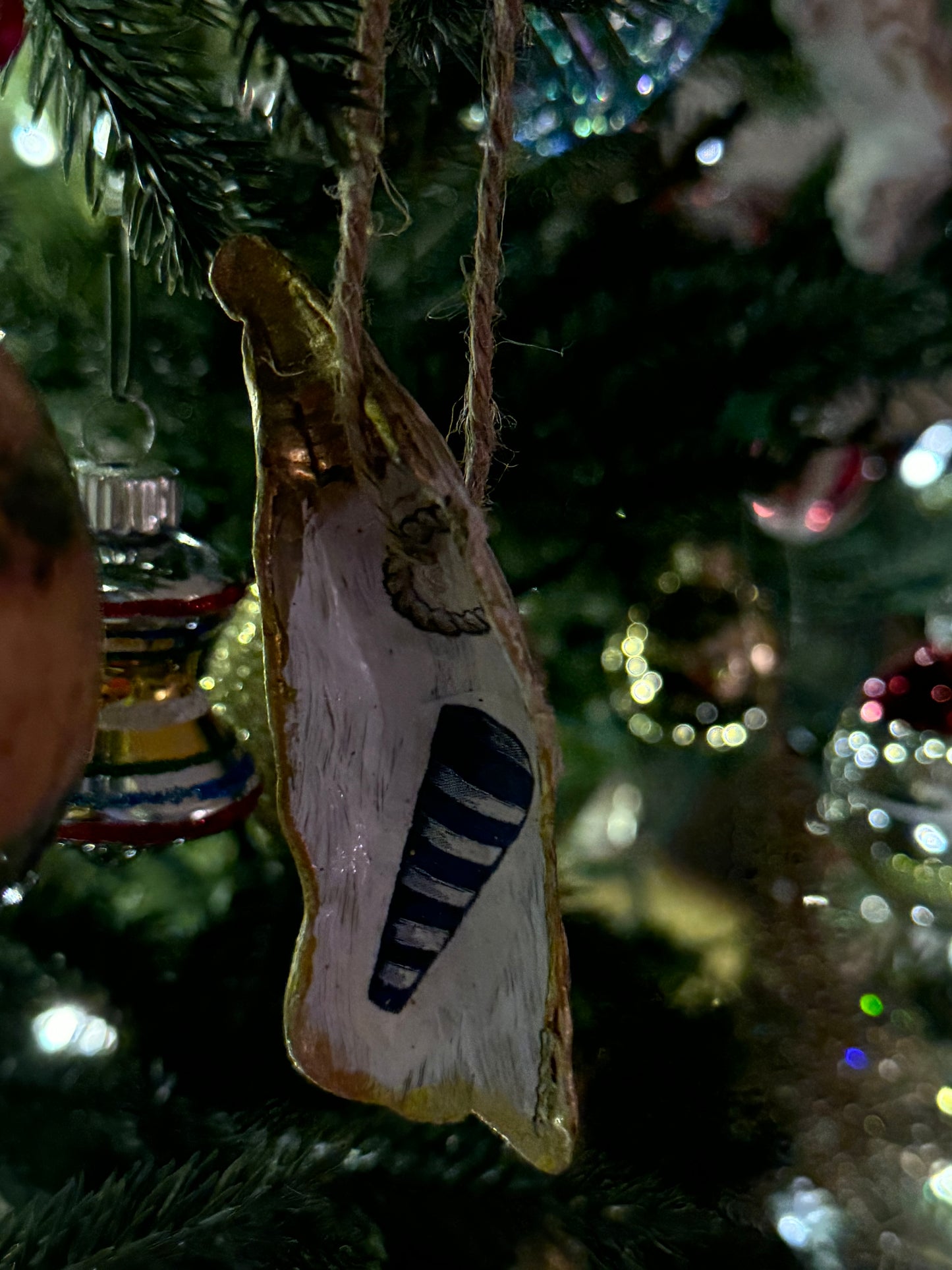 Nautical Oyster Shell Ornaments