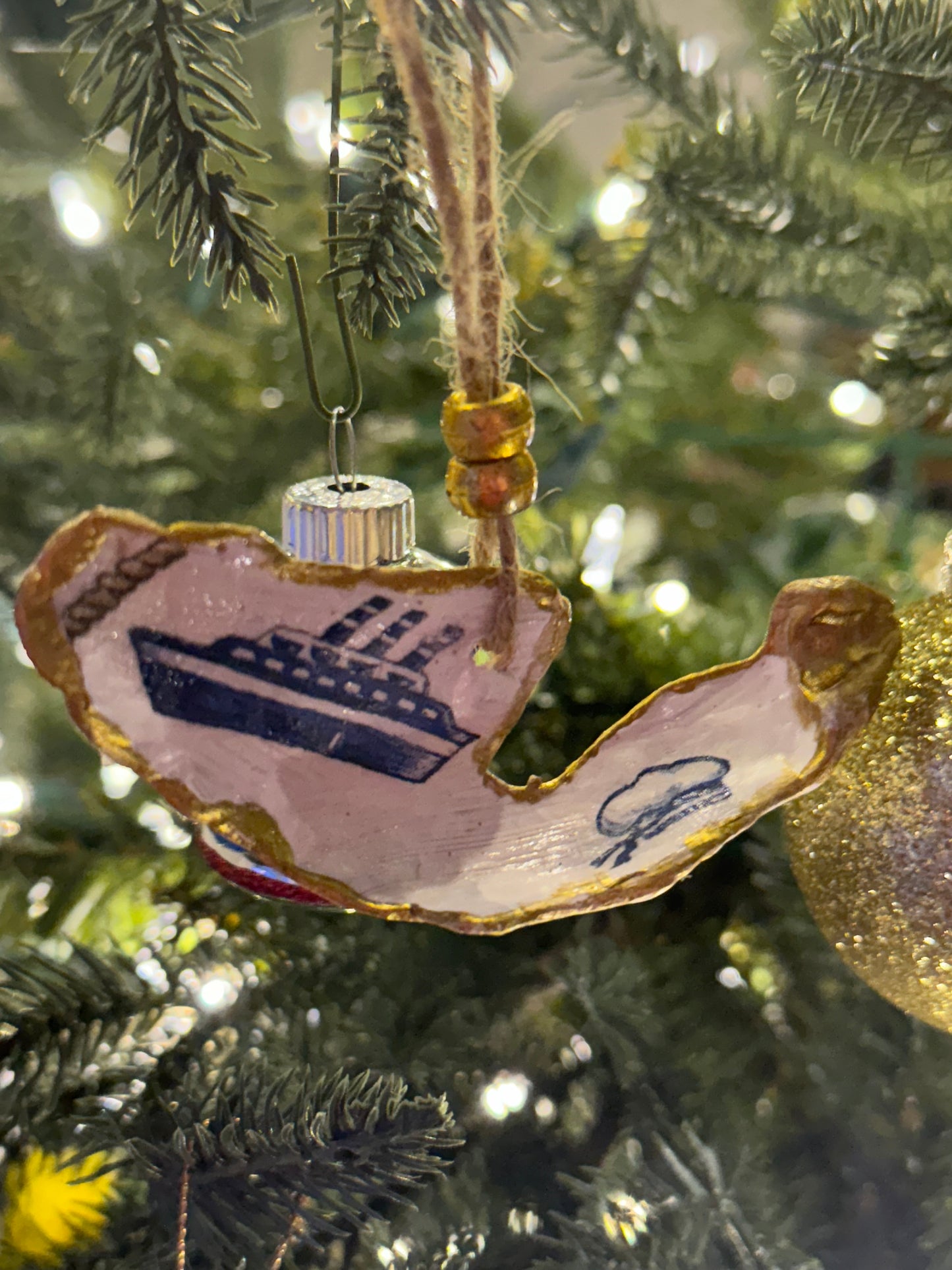 Nautical Oyster Shell Ornaments