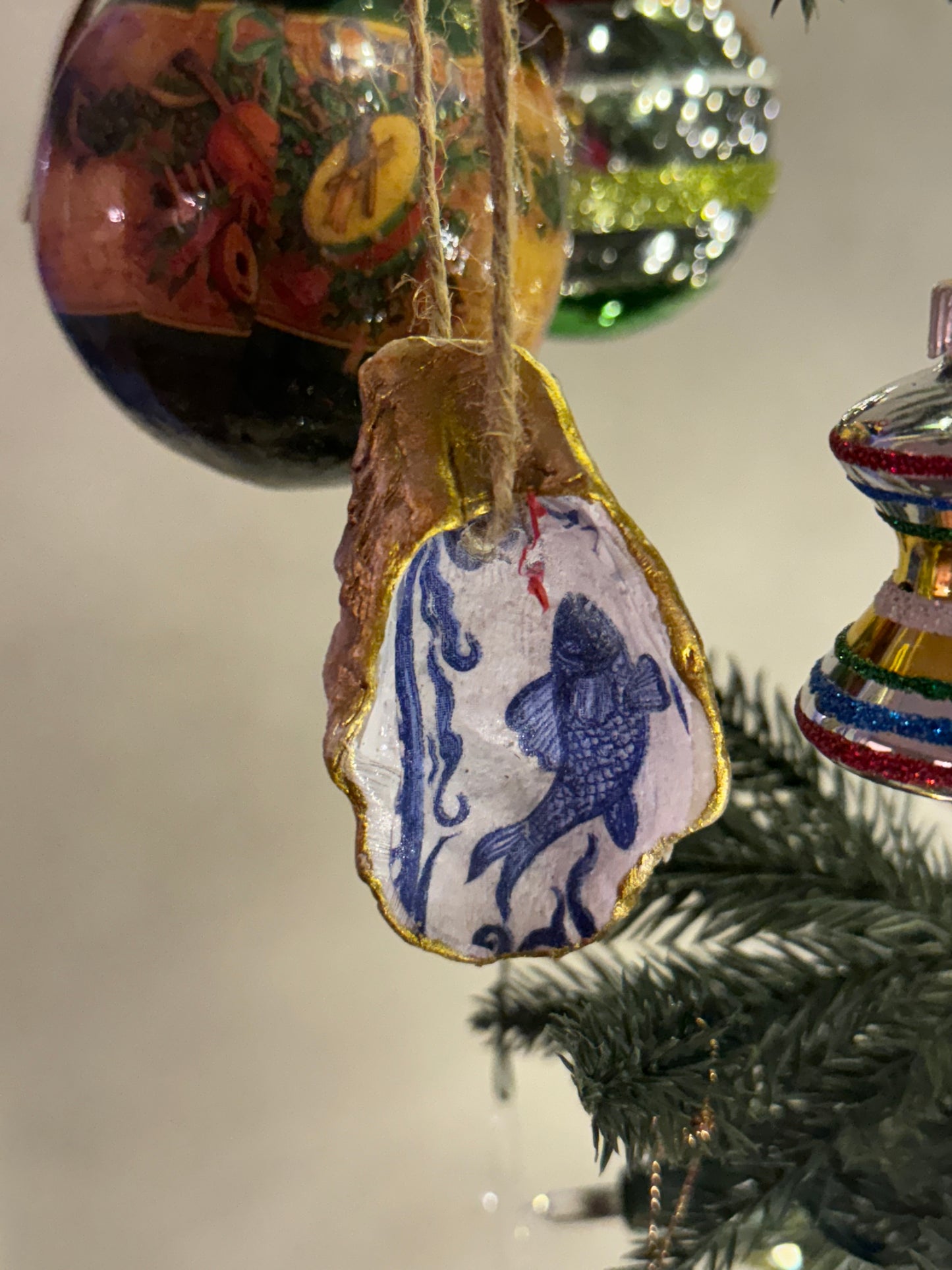 Nautical Oyster Shell Ornaments