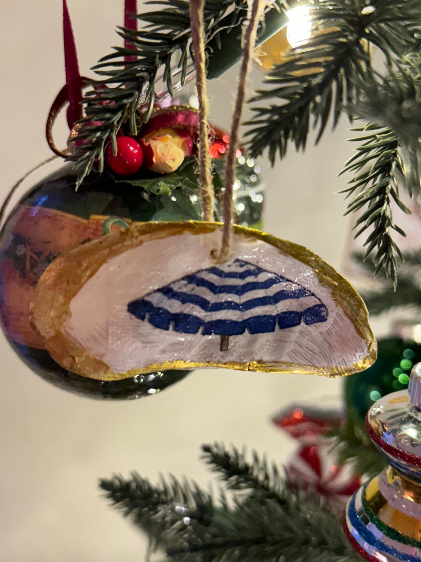 Nautical Oyster Shell Ornaments