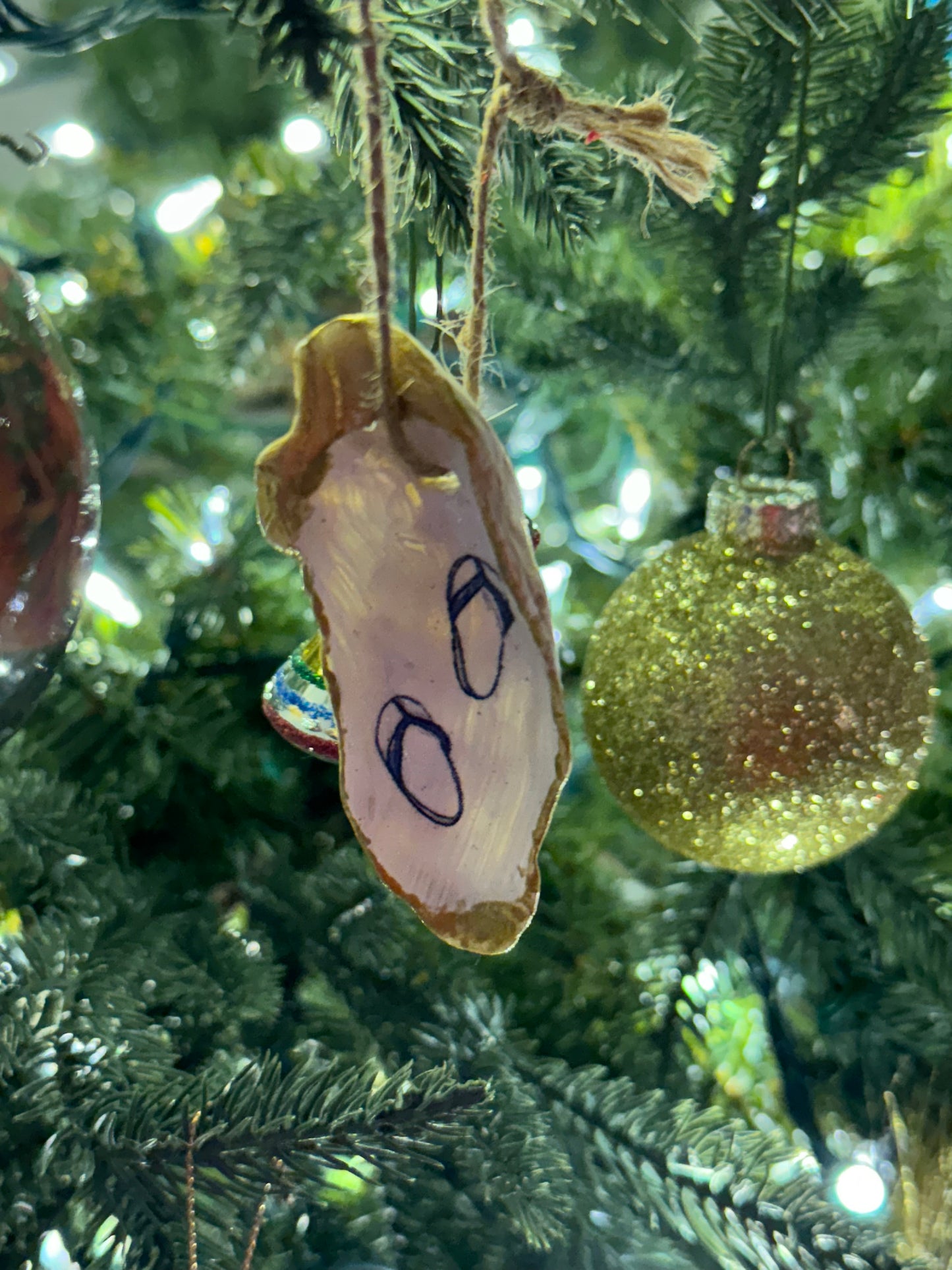 Nautical Oyster Shell Ornaments