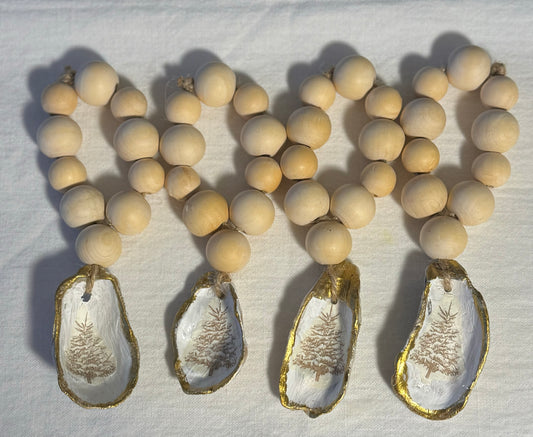 Christmas Oyster Shell Napkin Rings